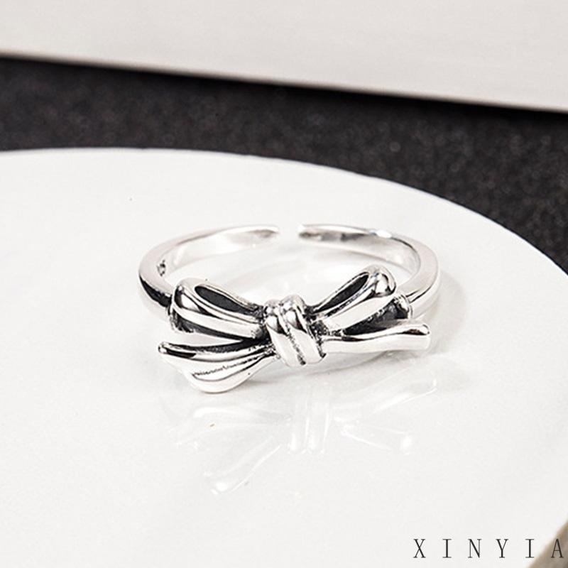 【COD】Cincin cincin kupu -kupu ceruk minimalis Korea Cincin Bentuk Pita Gaya Vintage Untuk Perhiasan