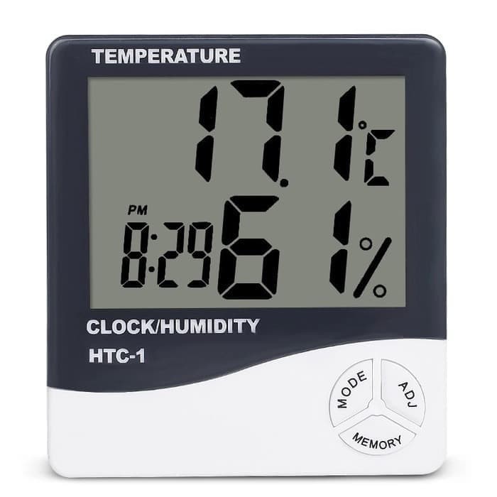 TERMOMETER HYGROMETER RUANG DIGITAL JAM THERMOMETER IN OUT HTC-1