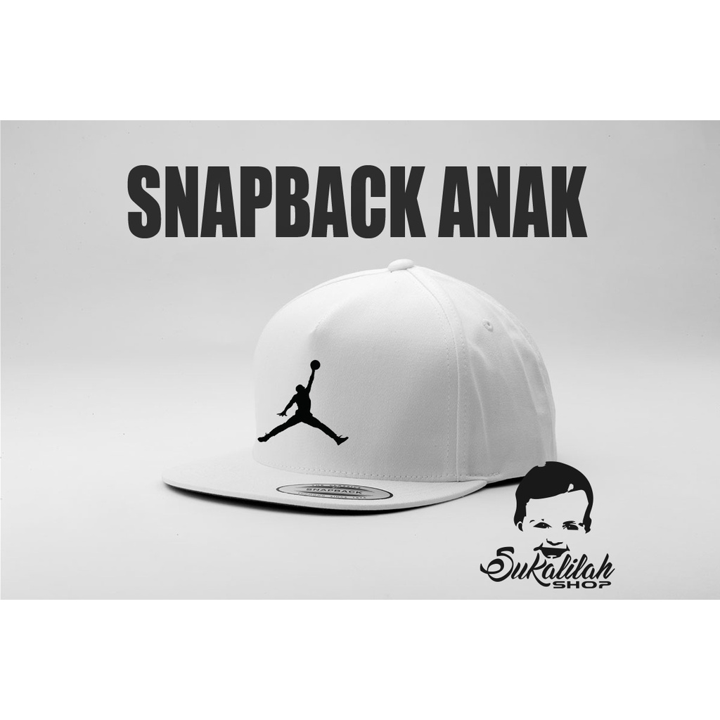 Topi Anak Snapback unisex laki laki perempuan air jordan logo-2