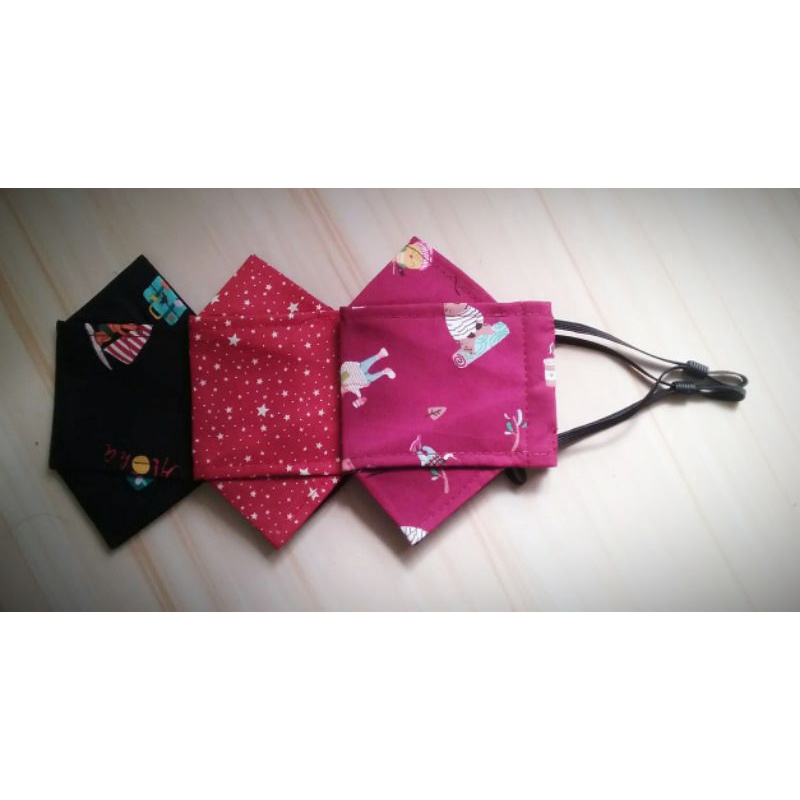 masker anak 3 lapis#model 3D#tissue pocket#tali stopper#motif korea lucu