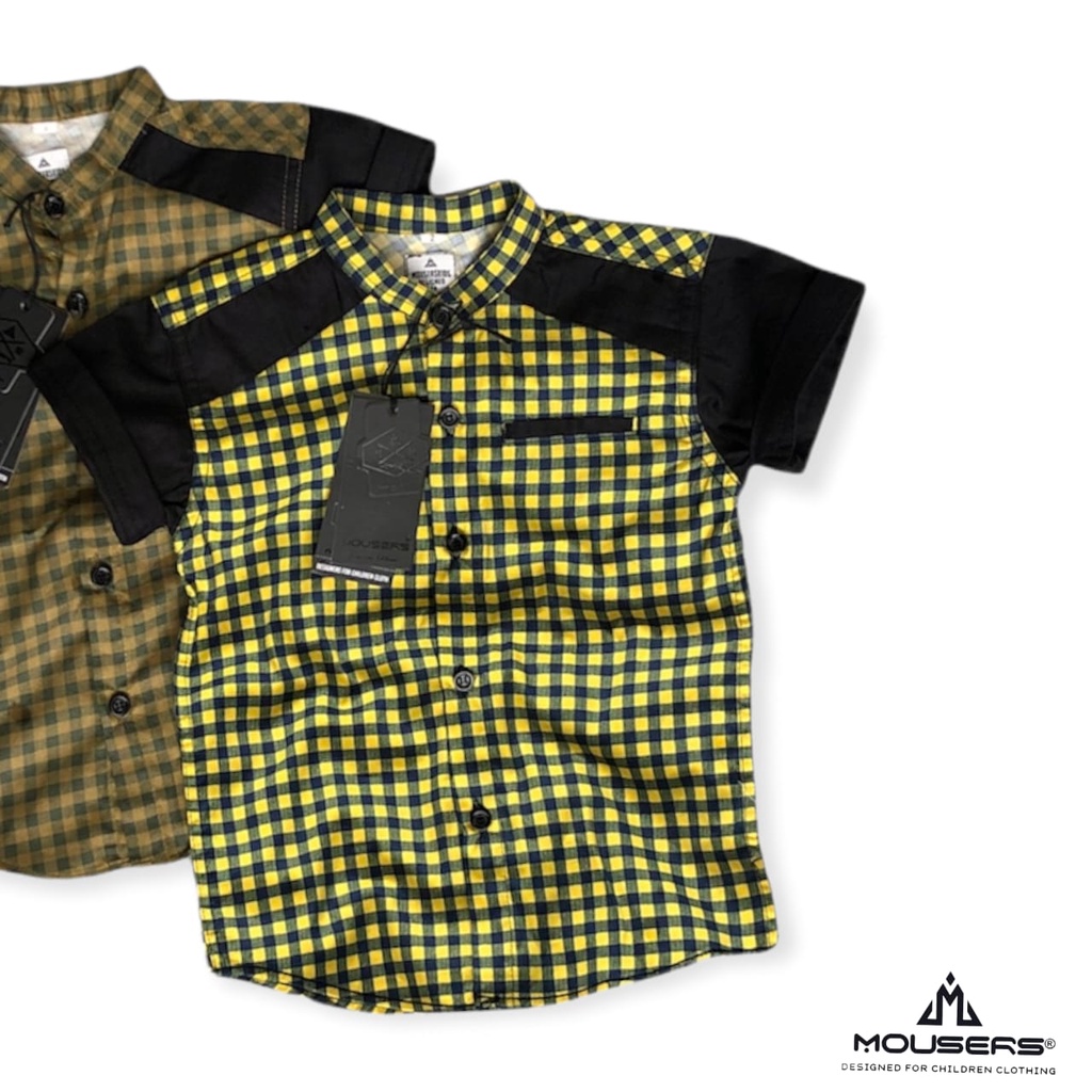 Mouser kids kemeja lengan pendek anak laki - laki