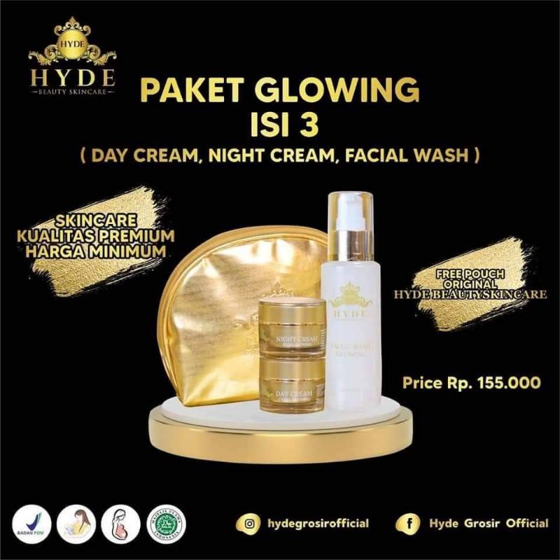 HYDE Beauty Skincare Paket glowing isi 3