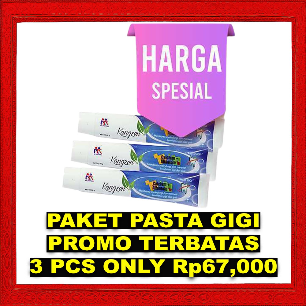 Pasta Gigi Kangzen Tooth Paste Herbal Alami Mencegah Bau Mulut dan Plak Gigi / Karang Gigi