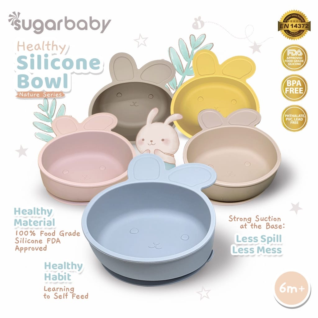 Sugarbaby Healthy Silicone Bowl (Nature Series) Tempat Makan Bayi Anak Piring Makan BayI