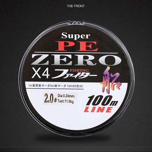 Senar Benang Tali Pancing Super PE 4 Braid Line 2.0 100 Meter