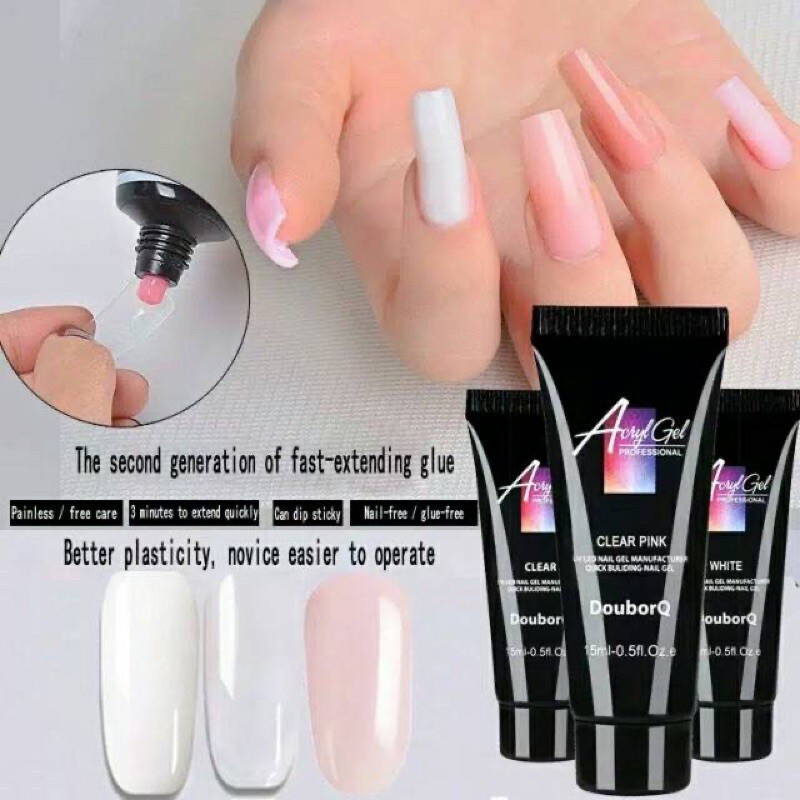 alat mempercantik kuku - poly gel nail extension acrylic