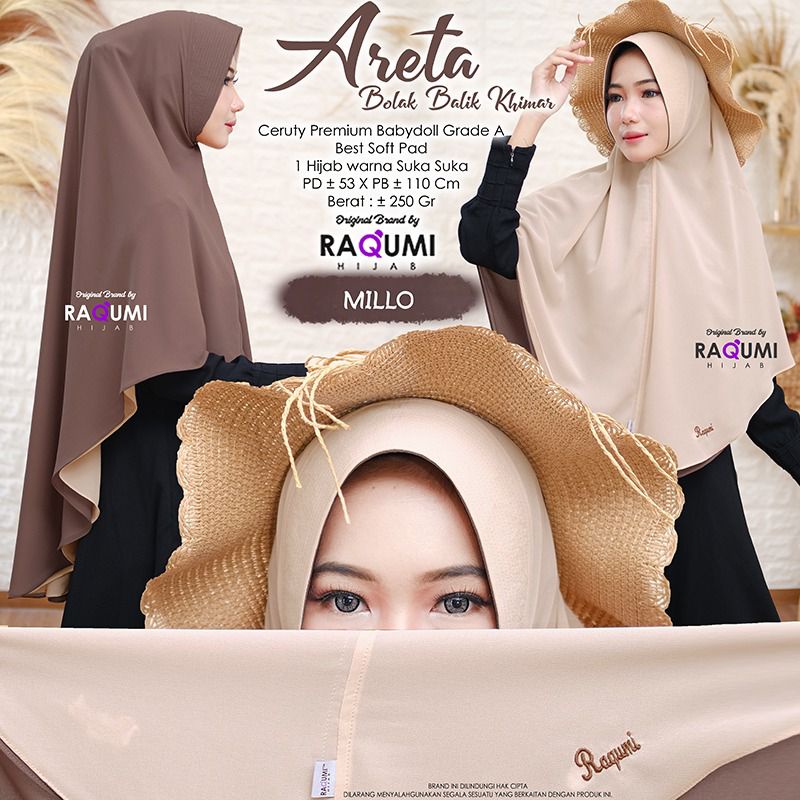 Areta Bolak Balik Khimar By Raqumi x Mnv Hijab