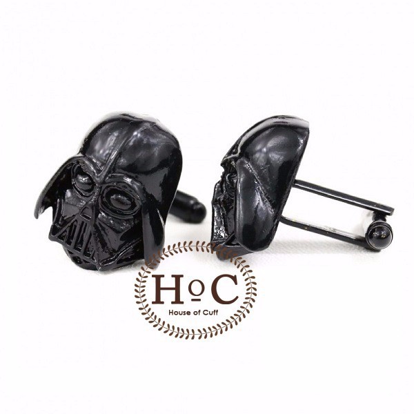 Houseofcuff Cufflinks  Cufflinks  Manset Kancing Kemeja French Cuff VADER BLACK CUFFLINKS