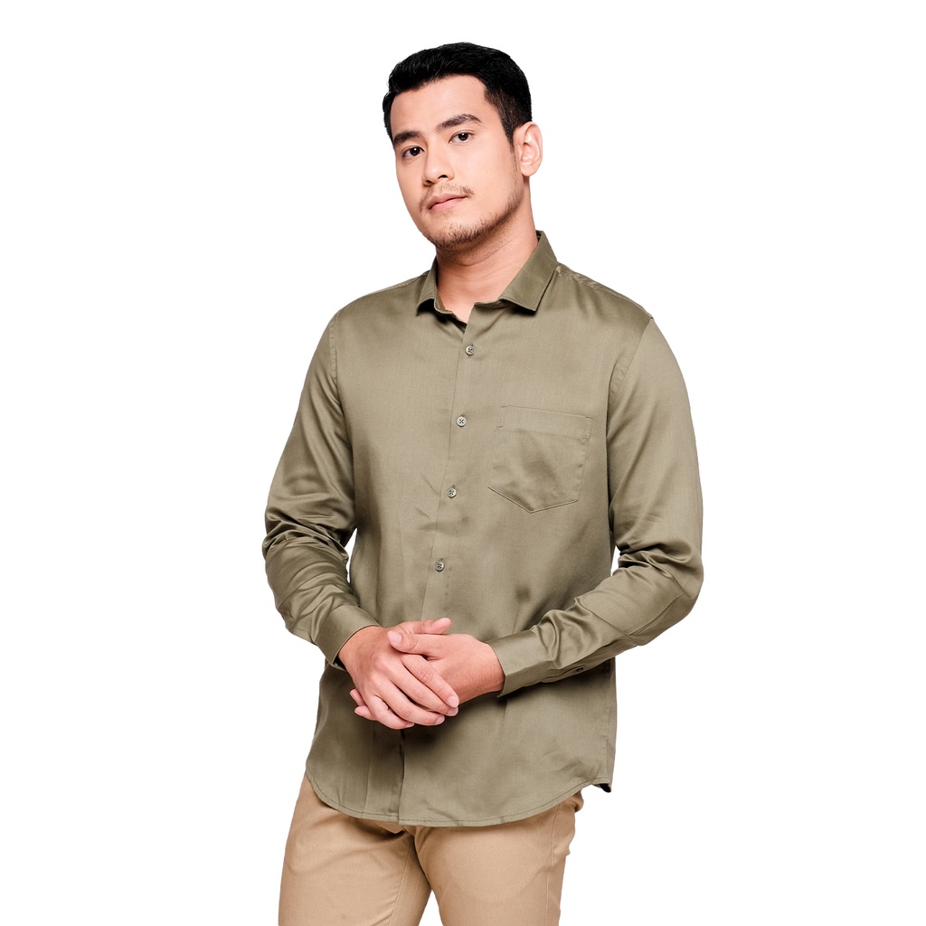 MOC Kemeja Lengan Panjang Pria FRANCIZ - OLIVE