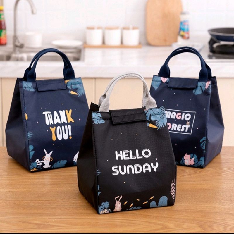 Medan Termurah KD034 (dalaman berlapis aluminium foil cooler) Lunch bag/Tas bekal motif unicorn &amp; summer