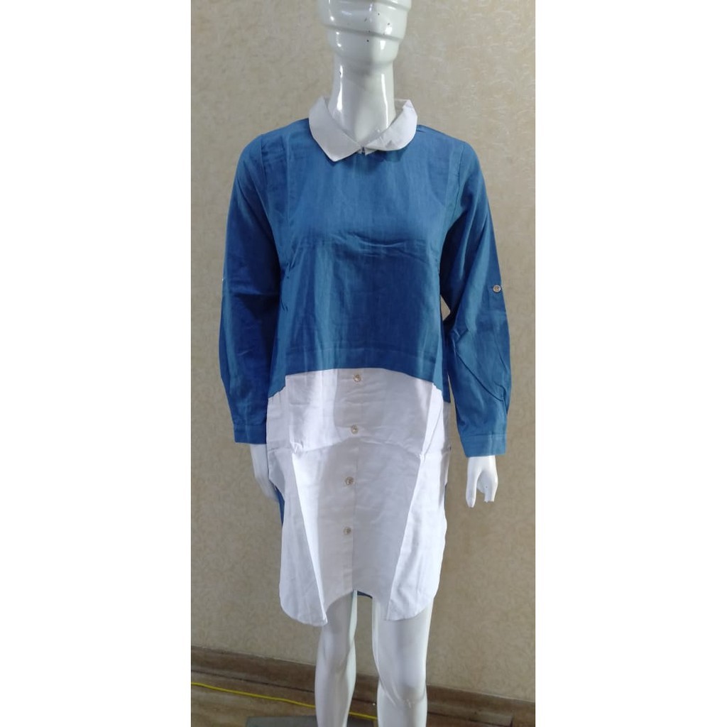 TUNIK DENIM CANTIK / BAJU MURAH / FASHION MUSLIM MURAH / TUNIK WANITA