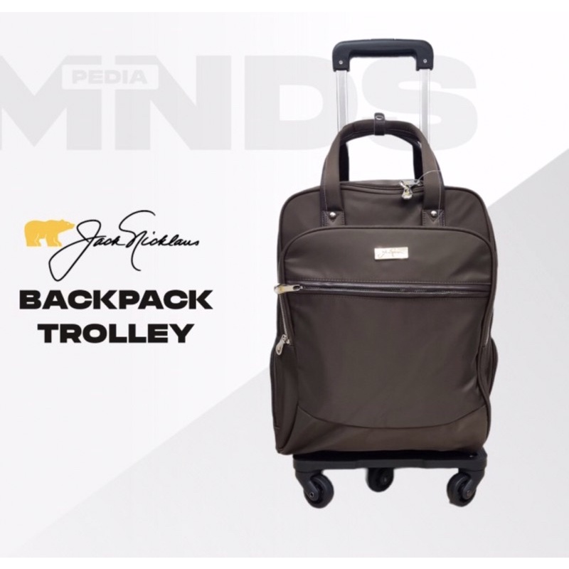 Tas Trolley Jack Nicklaus Travel Bag Trolley Bisa dilepas 73106-Coklat