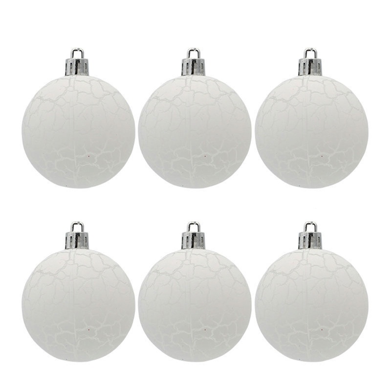 6pcs Ornamen Liontin Pohon Natal Bentuk Retak Untuk Pesta