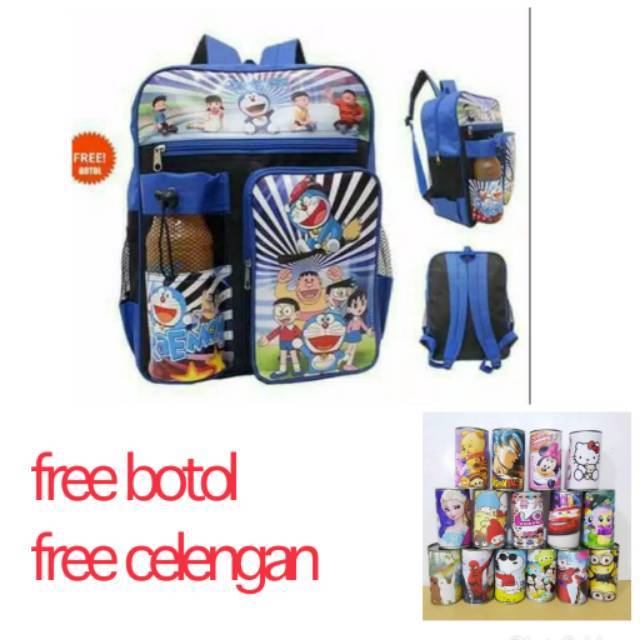 Tas doraemon gratis botol minum