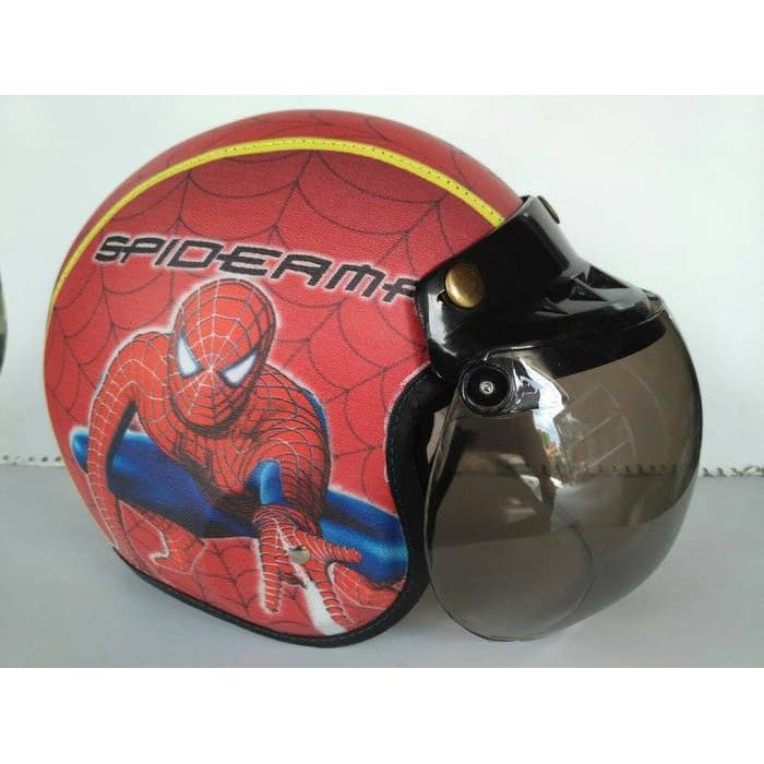 Helm anak bogo spiderman