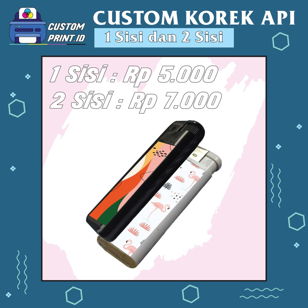 CUSTOM KOREK API M2000 PAKAI NAMA PRINT UV 2 SISI TERMURAH DI SHOPEE