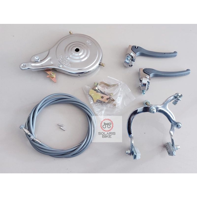 Rem Tromol Sepeda CTB Jengki Lengkap Set Ori PACIFIC 90MM