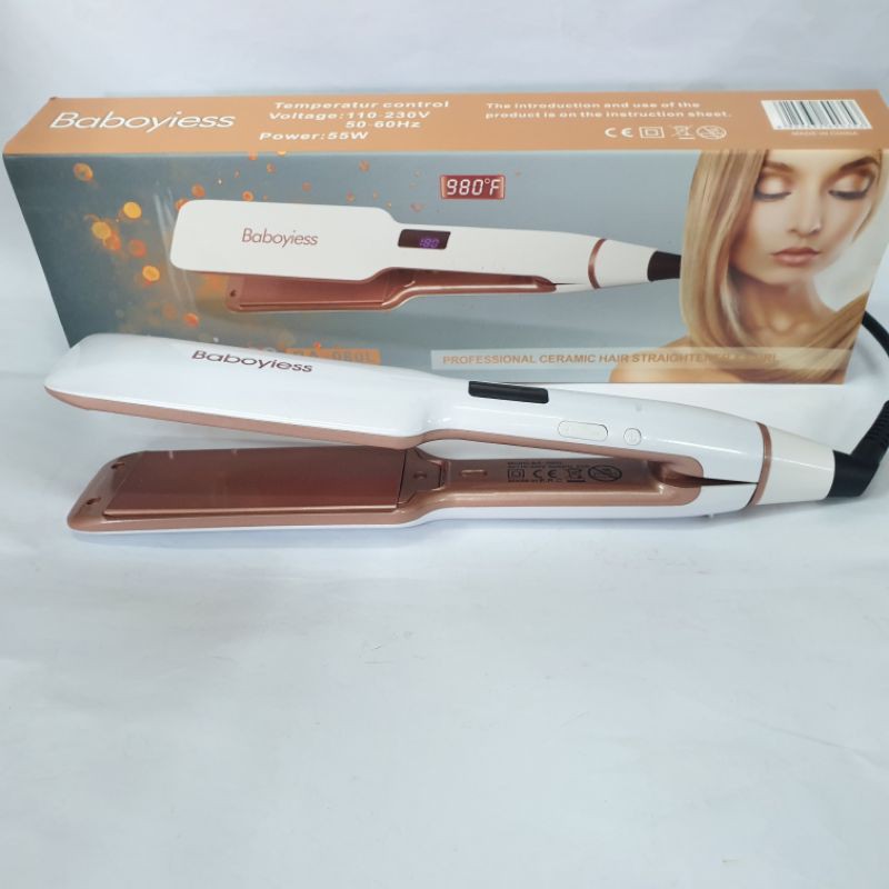 Catokan rambut Ba-080L Alat catok rebonding Lurus dengan plat lebar dan termurah catok 2in1 curly