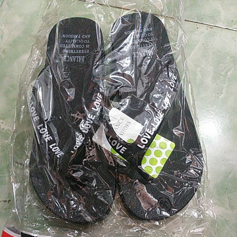 Sandal Balance 1156-1 /sandal jelly wanita wedges sandal wanita/sandal jepit balance-Hitam