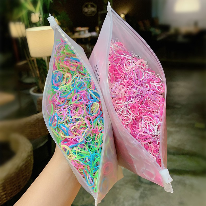 1000pcs/Pack Girls Colorful Small Disposable Rubber Bands Gum For Ponytail Holder Elastic Hair Bands