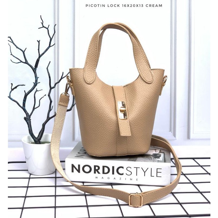 NEW DEALS PICOTIN LOCK TAS KOREA WANITA/TAS WANITA BUCKET PICOTIN/ HANDBAG FACKTORY BAGGUETTE KULIT/