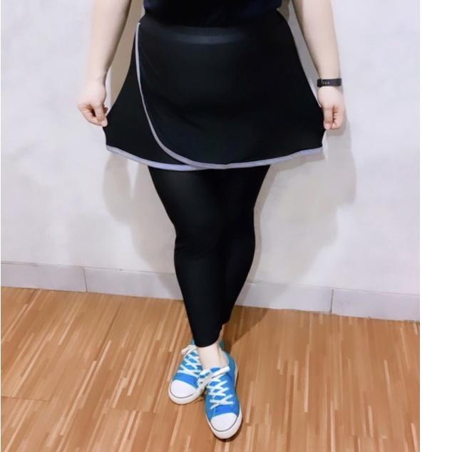 Legging Rok Lapis Miring Sport 960 Panjang / Legging Rok Sport Woman