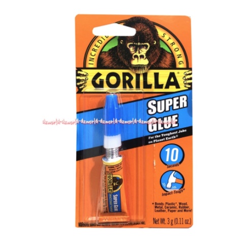 Gorilla Super Glue 10second 3gr Lem Kuat Untuk Plastik Kayu Gorila Glu Lem Cair