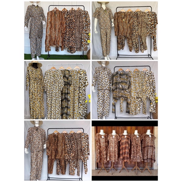 DASTER,ONE SET,SETELAN KEMEJA WANITA,SETCEL,GAMIS,SETELAN TUNIK,LONG TUNIK MOTIP MACAN,LORENG MACAN MOTIP RANDOM