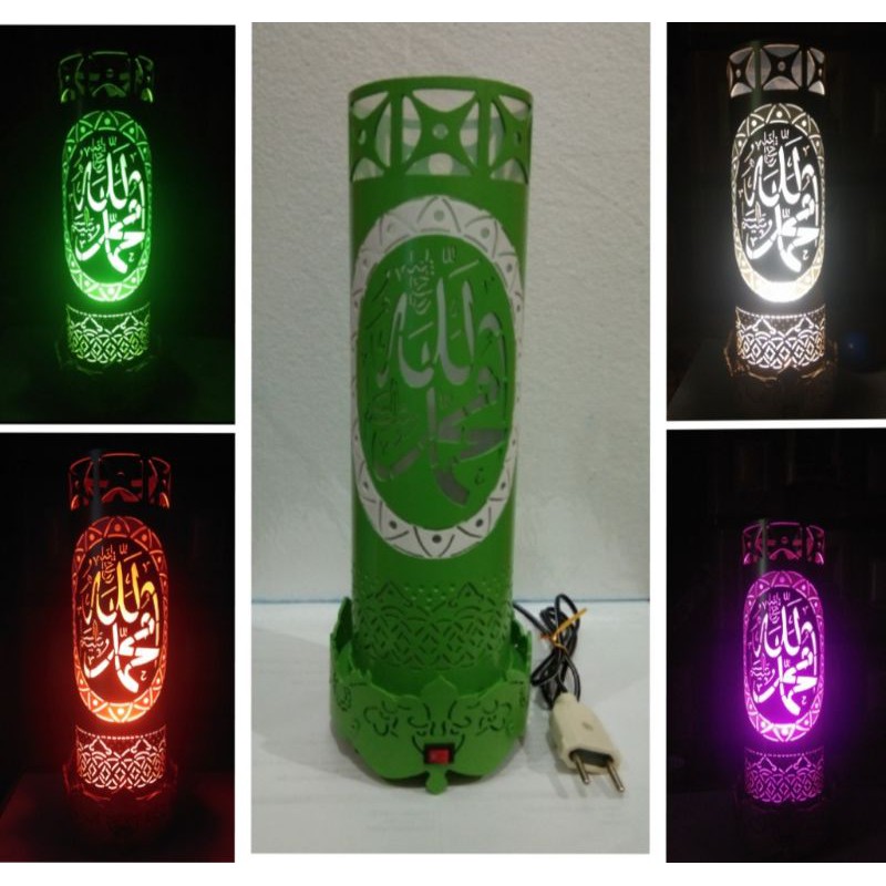 lampu hias kaligrafi allah muhammad