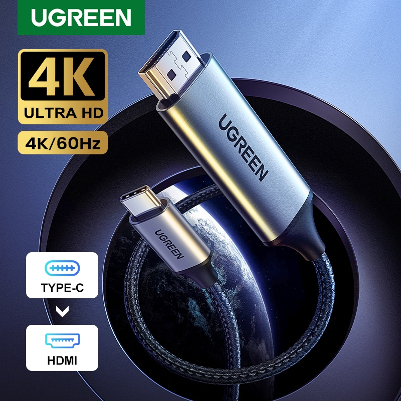 Ugreen Kabel Adapter Konverter USB Tipe C Ke HDMI 4K Untuk TV