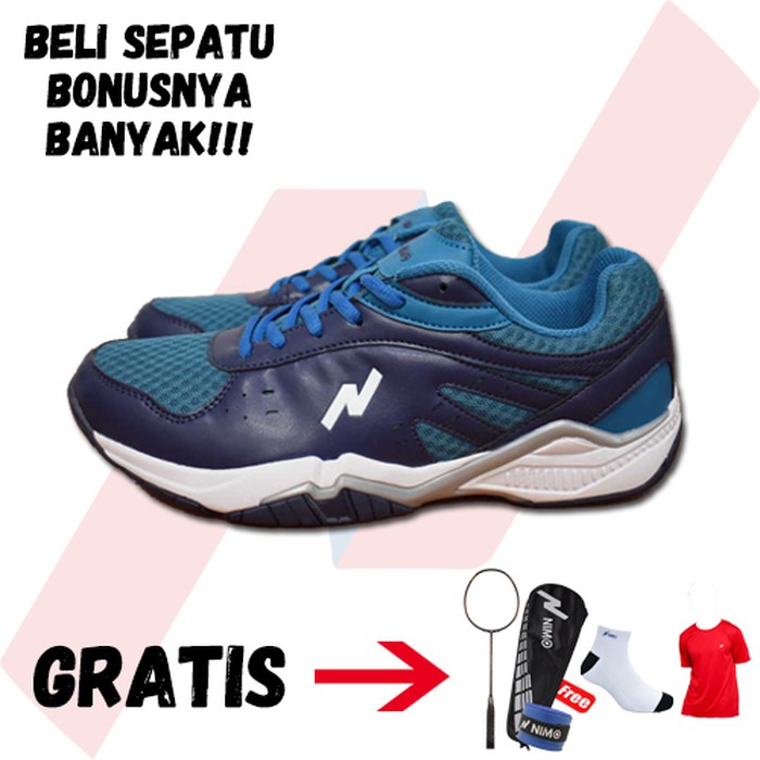 BELI SEPATU DAPAT RAKET - Sepatu Badminton NIMO CK03 Navy size 39-44 - 39