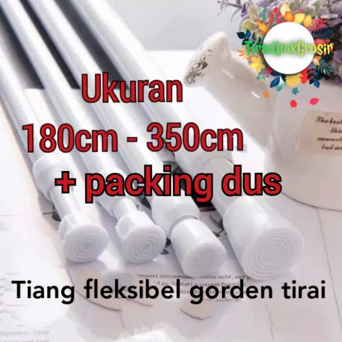 tiang tirai/tiang fleksibel gorden tirai ukuran 180cm-350cm