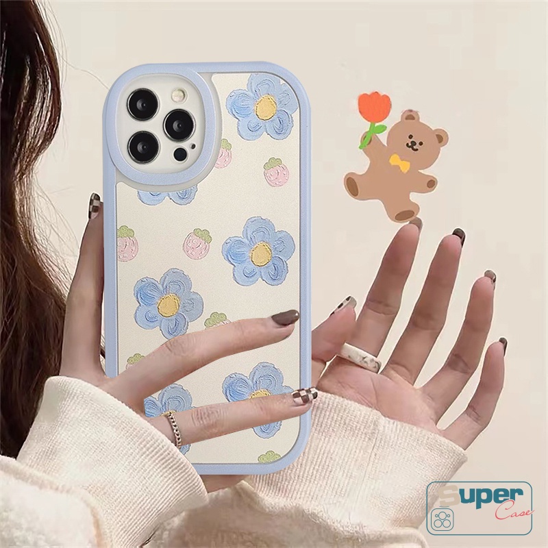 Case Untuk OPPO A17 A17K A78 A58 A16 A95 A15 A57 A12 A5s A74 A96 A55 A16K A76 A54 A7 A54s A1K Reno8 7Z 8T 5F 6 5 4 A52 A72 A53 A15s A9 A5 A31 A3s Minyak Lembut Sarung Kembang Lukis