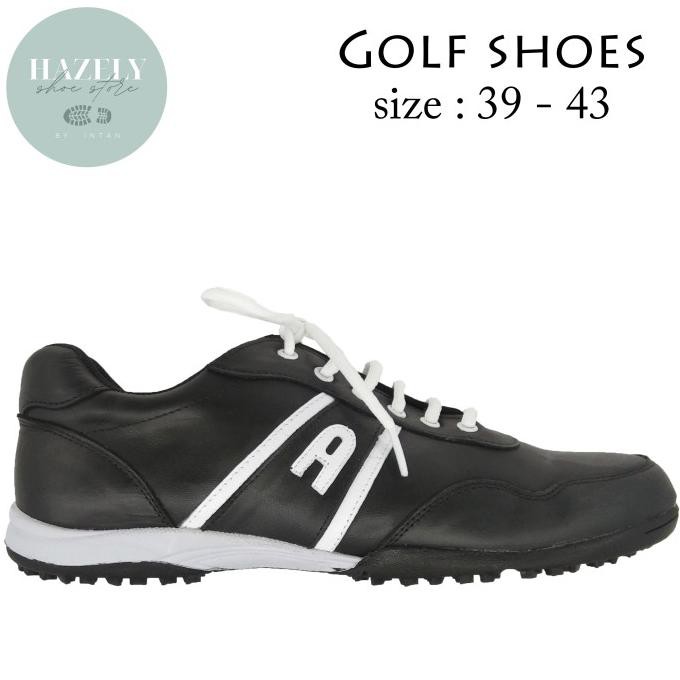 READY COD SEPATU GOLF KULIT ASLI / SEPATU GOLF PRIA / SEPATU GOLF KULIT - Putih, 43 TERBARU Kode 696