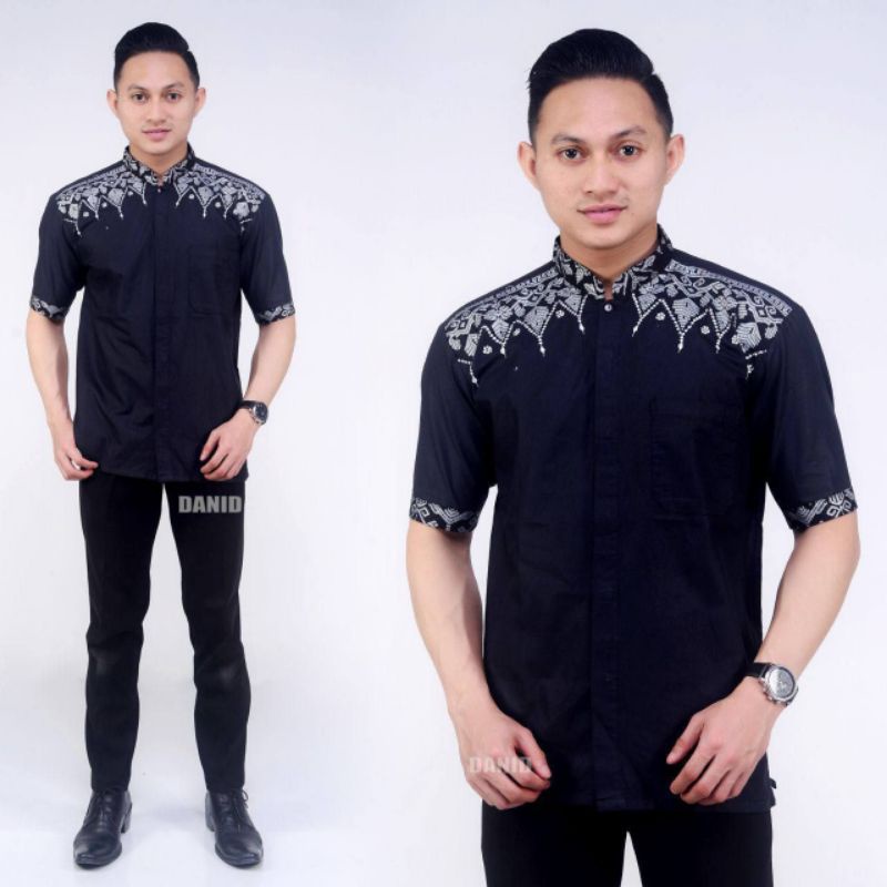 KEMEJA BATIK LENGAN PENDEK BORDIL FASHION PRIA HEM BATIK EXLUSIVE MODERN