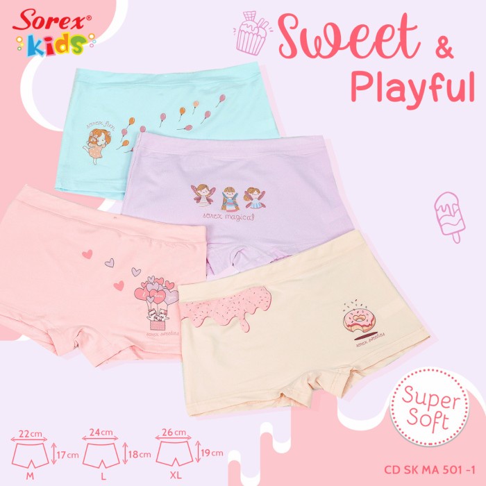 SOREX KIDS GIRL SK MA 501 - CD CELANA DALAM BOXER ANAK CEWEK PEREMPUAN