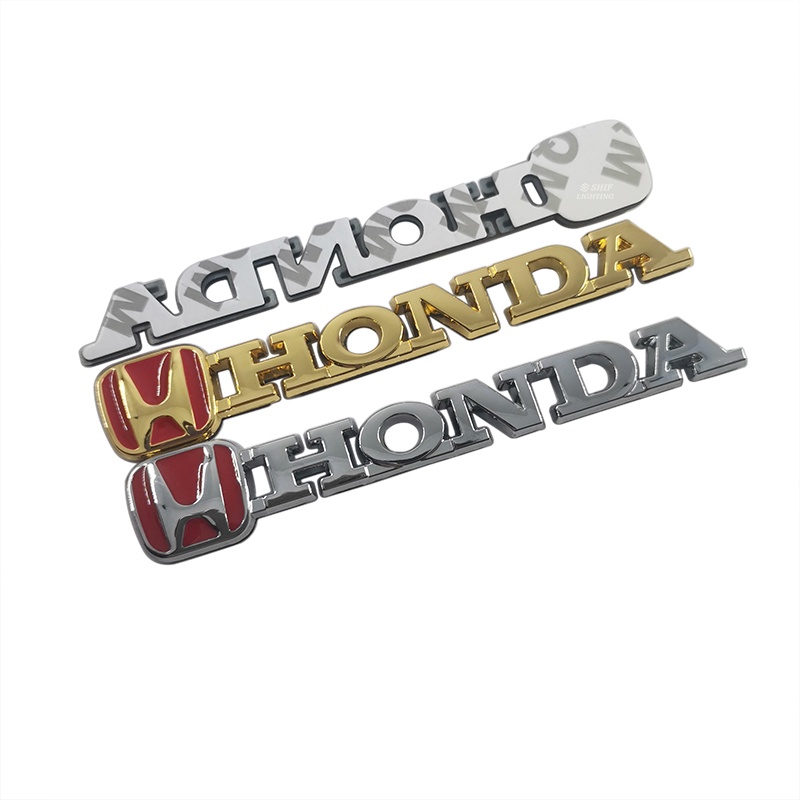 1pc Stiker Emblem Logo HONDA Bahan Metal Untuk Dekorasi Bagasi Belakang Mobil HONDA