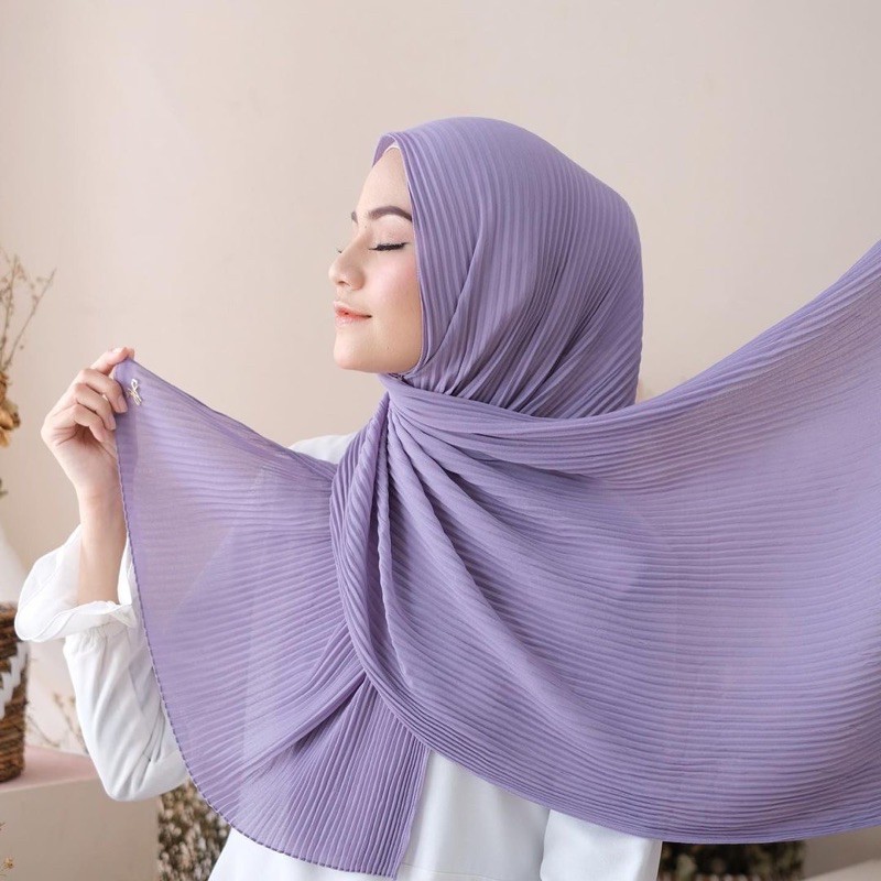 Pashmina Plisket Shawl Pashmina Plisket Pashmina Diamond crep Pashmina pleated shawl