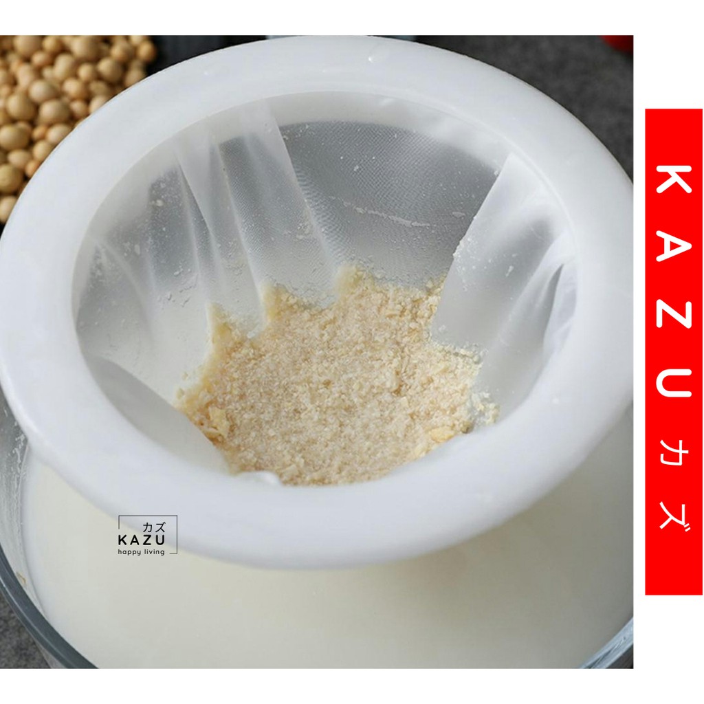 KAZU KHL163 Saringan Kain Nilon Gagang Susu Kacang Kedelai Jus Kopi