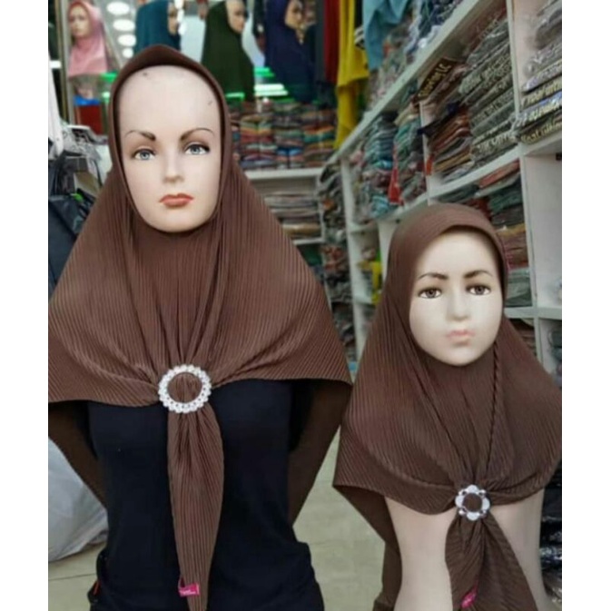 kerudung anak plisket model terbaru/jilbab anak lucu
