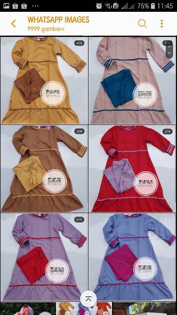 Gamis Set Hijab Flowkids PROMO