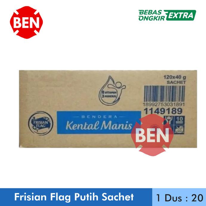 

[BISA COD] Frisian Flag Putih Sachet Dus / Susu Bendera Putih Biru Dus Grosir