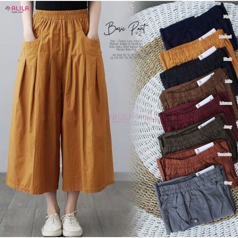 Basic pants kulot lebar