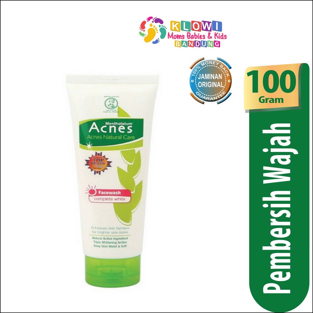 ACNES FACIAL WASH COMPLETE WHITE 100G / ACNE FACE WASH / SABUN WAJAH ...