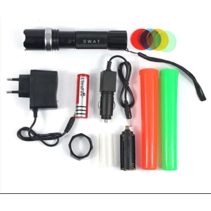 SENTER POLICE/LED SENTER SWAT/MULTI FUNGSI SENTER/ORIGINAL/REAL PICTURE