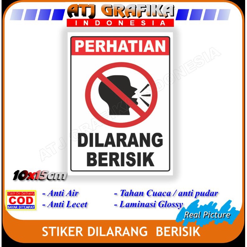 

stiker dilarang berisik sticker ketenangan ruangan masjid kantor sekolah dll