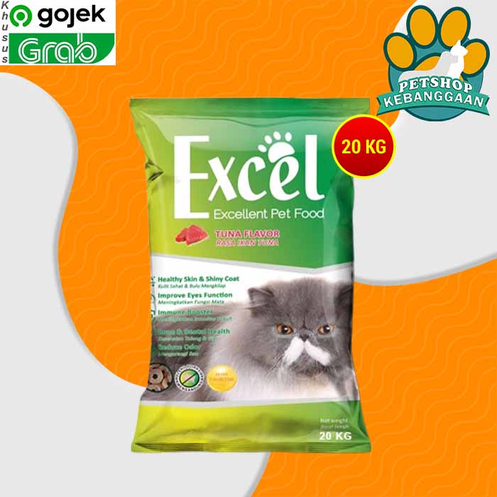 [GOSEND] Makanan Kucing Excel Cat Tuna 20kg Ikan Donat