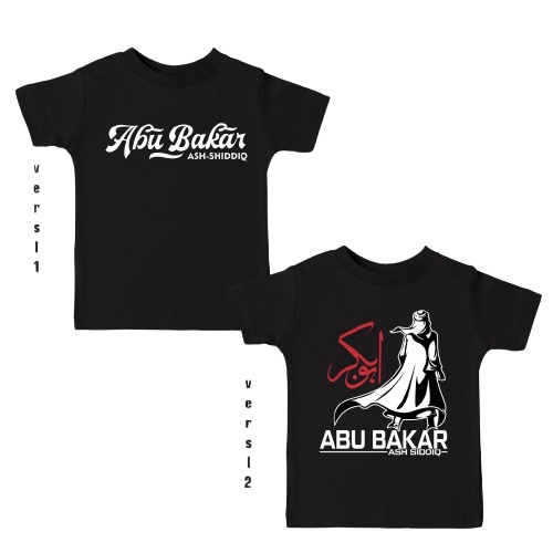 Kaos Baju Anak Abu Bakar Ash shidiq Sahabat Nabi Muhammad SAW Kaos anak Dakwah Muslim Islam Khalifah