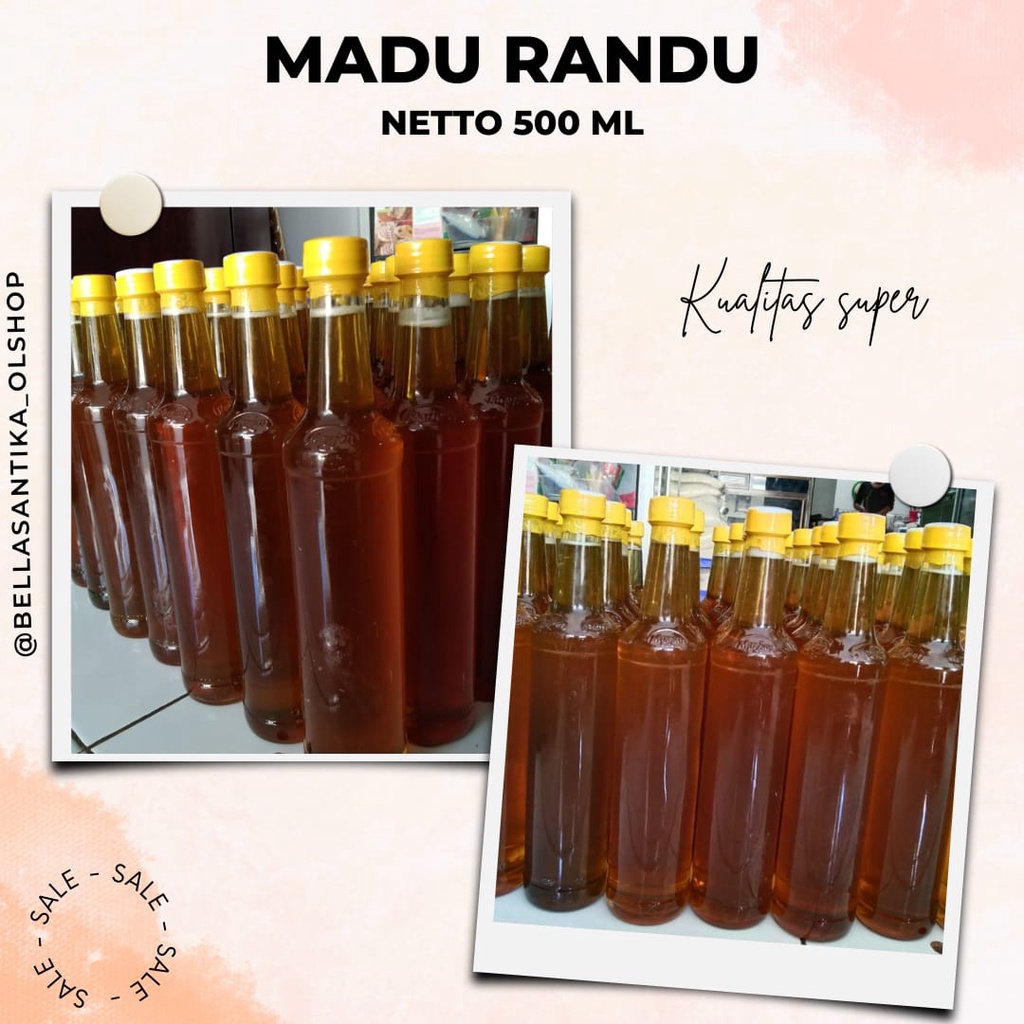 

Madu Randu Asli - Kualitas Super - kemasan botol kaca 500ml