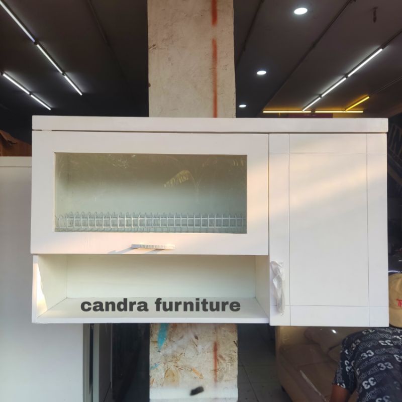 kitchen set atas pintu hidrolik bahan tebal 18 mm